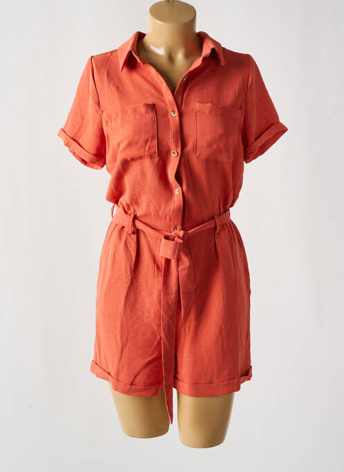Combishort orange DEELUXE pour femme
