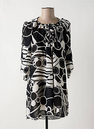 Robe de plage fermeture liens à nouer noir GENIUS femme