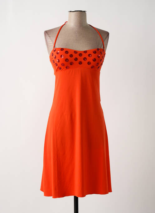 Robe de plage orange GENIUS pour femme