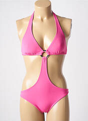 Maillot de bain 1 pièce rose GENIUS pour femme seconde vue