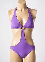 Maillot de bain 1 pièce violet GENIUS pour femme seconde vue