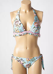 Maillot de bain 2 pièces bleu GENIUS pour femme seconde vue