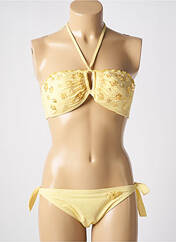 Maillot de bain 2 pièces jaune GENIUS pour femme seconde vue