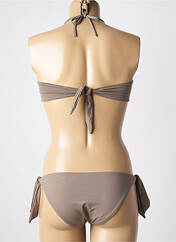 Maillot de bain 2 pièces marron GENIUS pour femme seconde vue