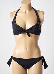 Maillot de bain 2 pièces noir GENIUS pour femme seconde vue