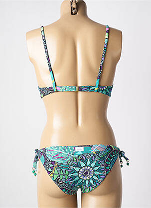 Maillot de bain 2 pièces avec armature haut soutien-gorge avec mousse de rembourrage amovible vert GENIUS femme