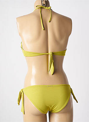 Maillot de bain 2 pièces stretch haut soutien-gorge avec mousse de rembourrage amovible vert GENIUS femme