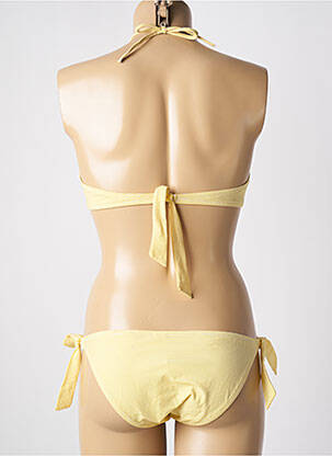 Maillot de bain 2 pièces haut bandeau haut bandeau jaune GENIUS femme