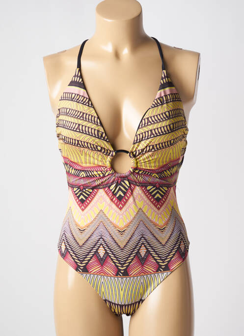 Maillot de bain 1 pièce jaune GENIUS pour femme
