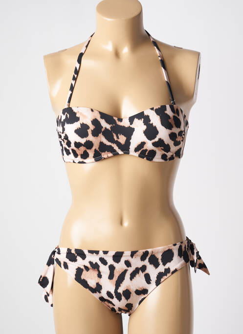 Maillot de bain 2 pièces beige GENIUS pour femme