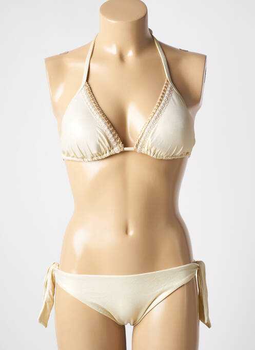 Maillot de bain 2 pièces beige GENIUS pour femme