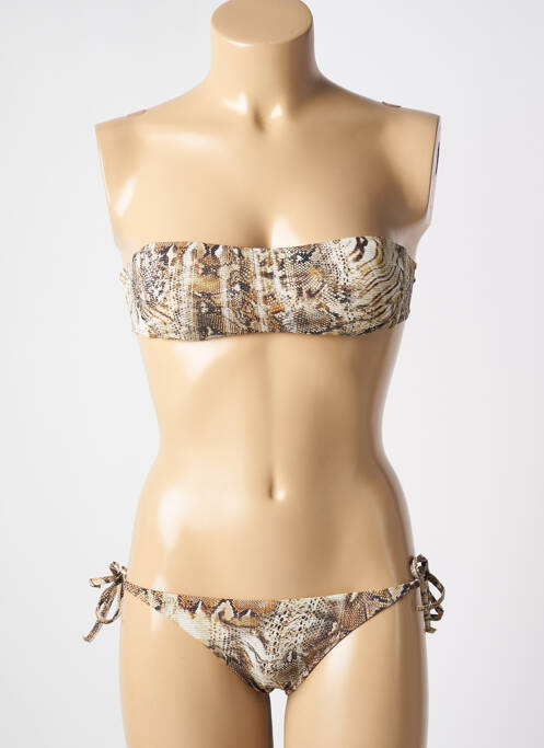 Maillot de bain 2 pièces beige GENIUS pour femme