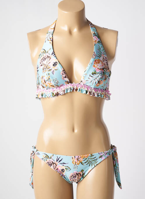 Maillot de bain 2 pièces bleu GENIUS pour femme