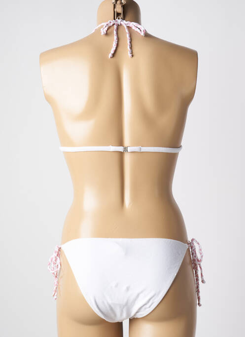 Maillot de bain 1 pièce imprimé fantaisie haut soutien-gorge avec mousse de rembourrage amovible blanc GENIUS femme
