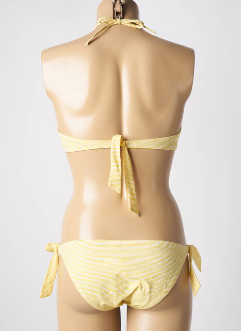 Maillot de bain 2 pièces haut bandeau haut bandeau jaune GENIUS femme