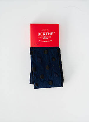Collants imprimé fantaisie bleu BERTHE AUX GRANDS PIEDS femme