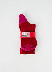 Chaussettes rouge BERTHE AUX GRANDS PIEDS pour femme seconde vue