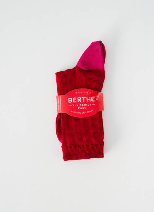 Chaussettes rouge BERTHE AUX GRANDS PIEDS pour femme