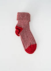 Chaussettes rouge BERTHE AUX GRANDS PIEDS pour femme seconde vue