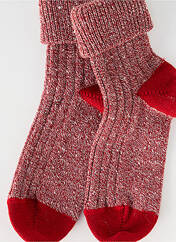Chaussettes rouge BERTHE AUX GRANDS PIEDS pour femme seconde vue