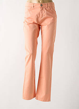 Pantalon droit stretch taille normale orange FRED SABATIER femme