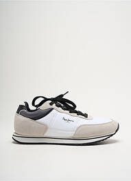 Baskets semelle amovible bout rond blanc PEPE JEANS homme