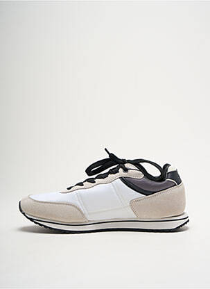 Baskets semelle amovible bout rond blanc PEPE JEANS homme