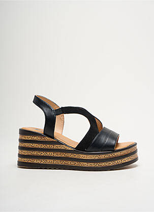 Sandales/nu pieds matière lisse talon de 4 à 6cm noir ELUE PAR NOUS femme