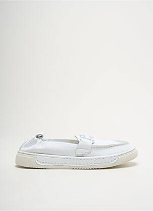 Mocassins matière lisse talon plat jusqu'à 3cm blanc ELUE PAR NOUS femme