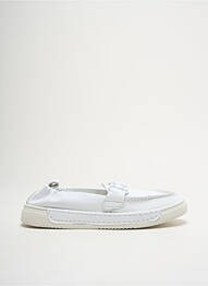 Mocassins matière lisse talon plat jusqu'à 3cm blanc ELUE PAR NOUS femme
