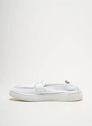 Mocassins matière lisse talon plat jusqu'à 3cm blanc ELUE PAR NOUS femme