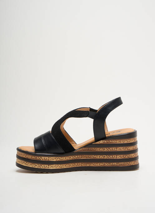 Sandales/Nu pieds noir ELUE PAR NOUS pour femme