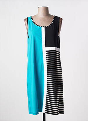 Robe mi-longue sans manche sans manche noir MC PLANET femme