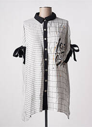 Tunique manches courtes tissage crêpe gris ALAIN MURATI femme