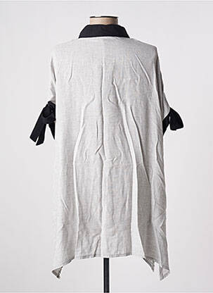 Tunique manches courtes tissage crêpe gris ALAIN MURATI femme