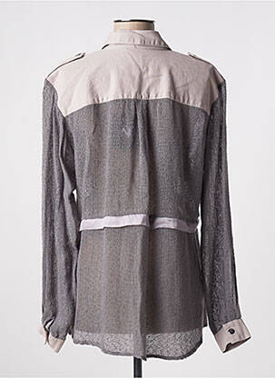 Chemisier coupe cintrée manches longues gris NÜ femme