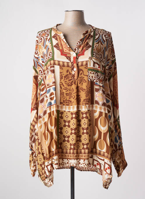 Blouse marron PIMENT ROUGE pour femme