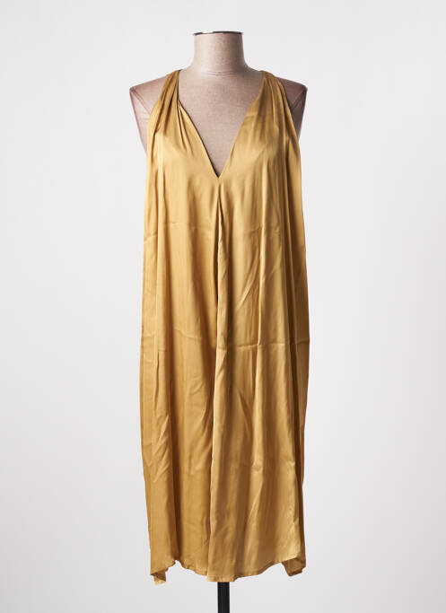 Robe mi-longue or LAUREN VIDAL pour femme