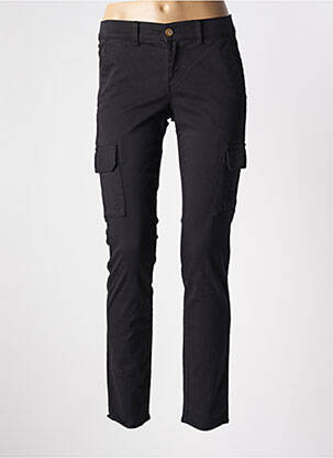 Pantalon 7/8 stretch taille normale noir HAPPY femme