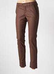 Pantalon chino marron HAPPY pour femme seconde vue
