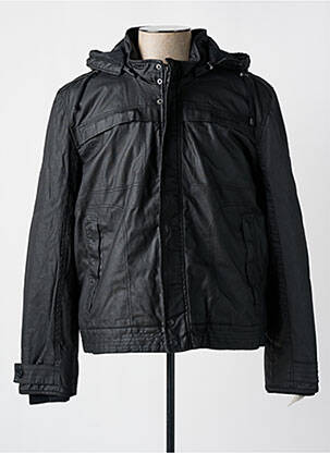 Parka finition intérieure doublure satiné a capuche noir TIBET homme