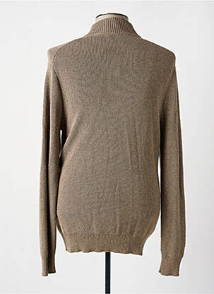 Pull stretch manches longues marron TBS homme