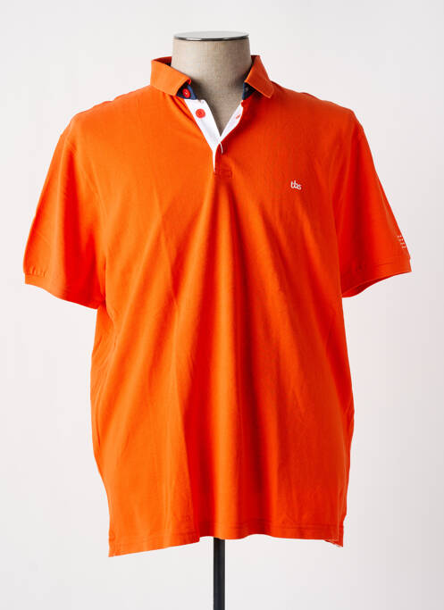 Polo stretch manches courtes orange TBS homme