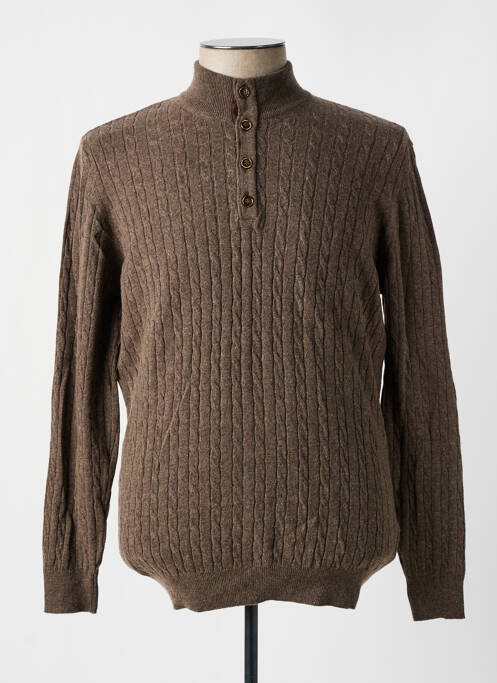 Pull marron STOZZI ADRIANO pour homme