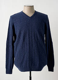 Pull col v manches longues bleu STOZZI ADRIANO homme