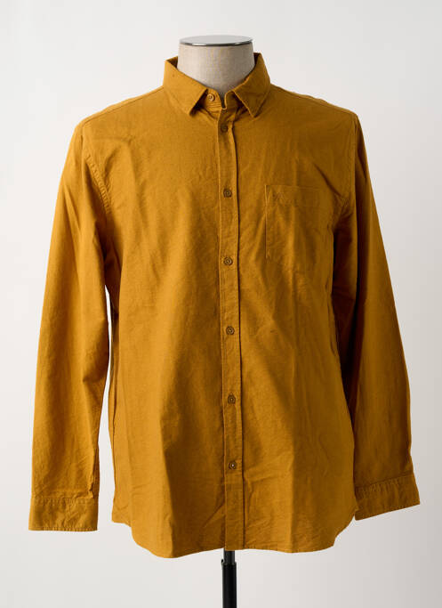 Chemise manches longues jaune TIBET pour homme