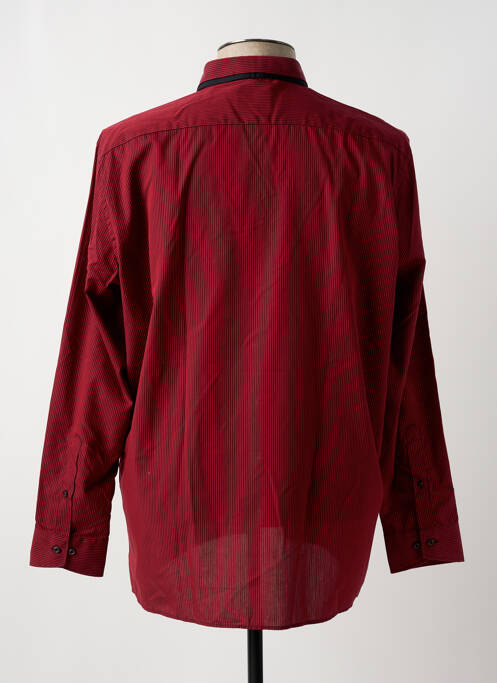 Chemise manches longues rouge JUPITER pour homme
