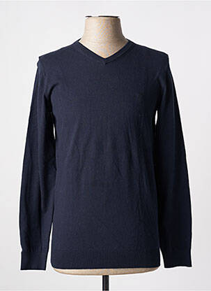 Pull col v manches longues bleu CAMBRIDGE homme