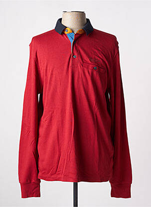 Polo manches longues manches longues rouge MONTE CARLO homme
