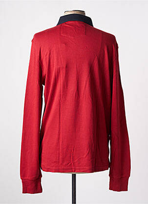 Polo manches longues manches longues rouge MONTE CARLO homme